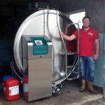 George Halley with his new TCool tank